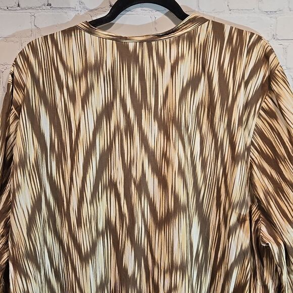 Catherines plus size 3X cotton brown top - Picture 8 of 9